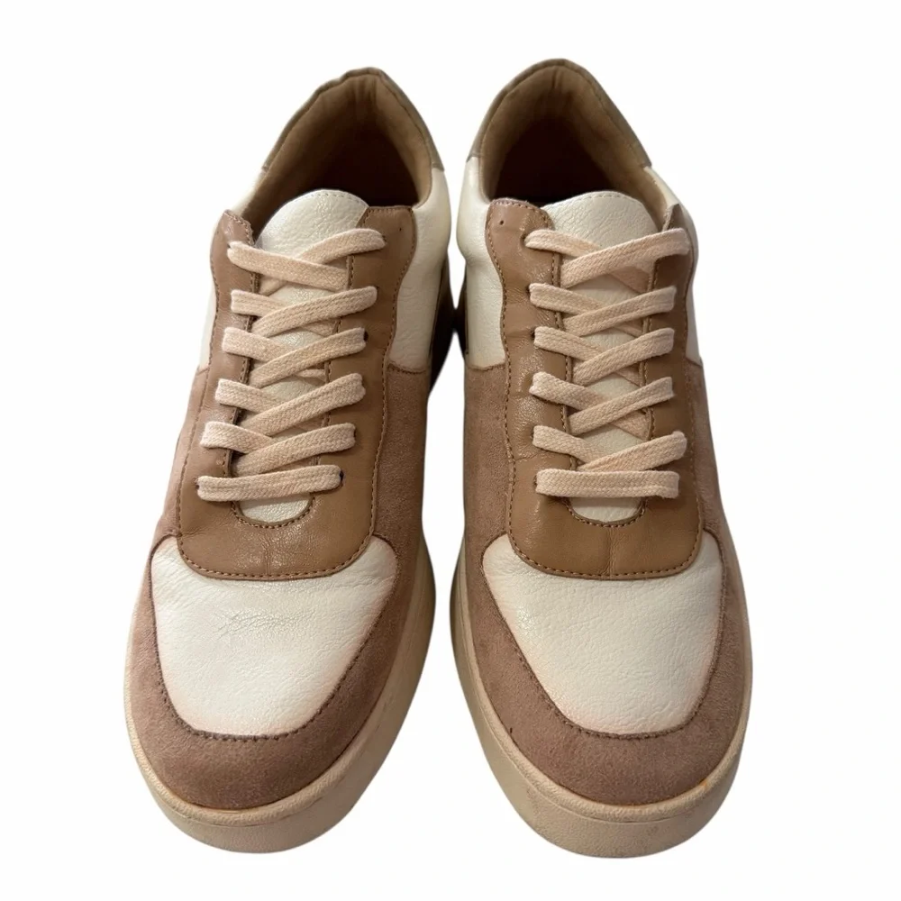 OASIS SOCIETY Tan White Fashion Sneakers Size 8.5